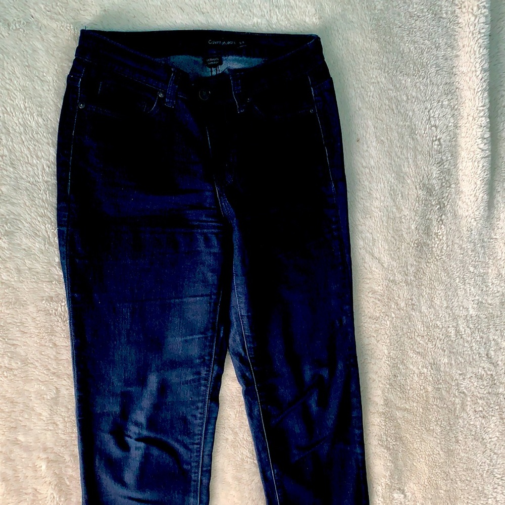 Dark wash skinny